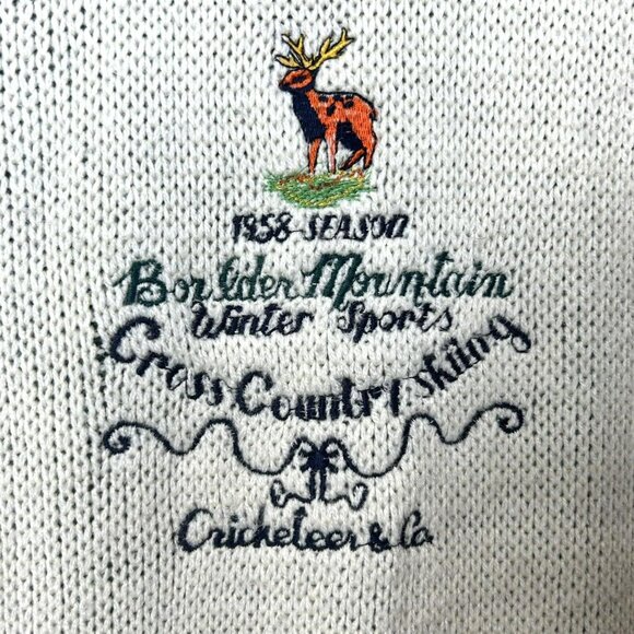 Vintage Cricketeer Sweater Mens Size Large Pullover Ski Fair Isle Crew Neck - Picture 3 of 5